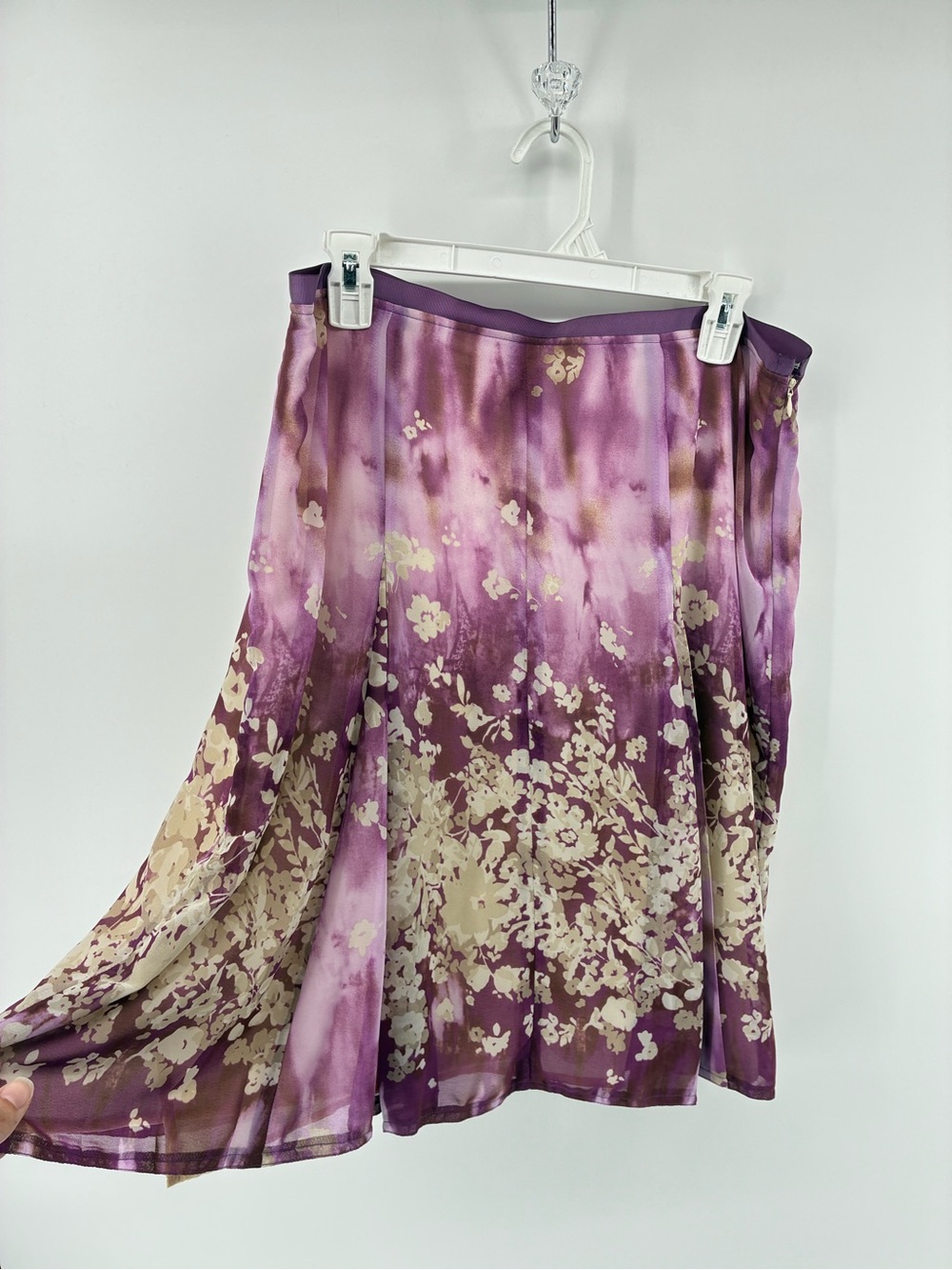 Worthington Purple Floral A-Line Women's Skirt